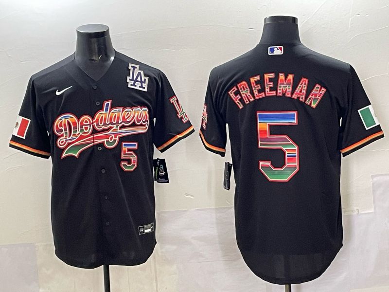 Men 2025 Los Angeles Dodgers #5 Freeman Black Nike MLB Jersey style 007->houston astros->MLB Jersey